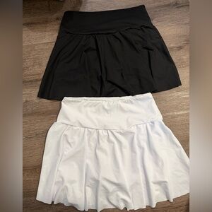 Black and White tennis Skirts